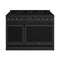Thor Kitchen 48-Inch Contemporary Natural Gas Range with 7.6 Cu. Ft. Oven and 8 Cooktop Burners in Black (ARG48B)