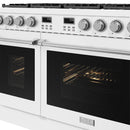 Thor Kitchen 48-Inch Contemporary Propane Gas Range with 7.6 Cu. Ft. Oven and 8 Cooktop Burners in White (ARG48WLP)