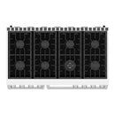 Thor Kitchen 48-Inch Contemporary Natural Gas Range with 7.6 Cu. Ft. Oven and 8 Cooktop Burners in White (ARG48W)
