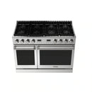 Thor Kitchen A-Series 4-Piece Appliance Package - 48-Inch Propane Gas Range, Pro-Style Wall Mount Range Hood, Refrigerator, and Dishwasher in Stainless Steel