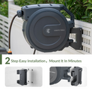 Giraffe Tools 1/2-Inch, 100 Ft. Retractable Garden Hose Reel, UV Resistant
