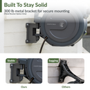 Giraffe Tools 1/2-Inch, 100 Ft. Retractable Garden Hose Reel, UV Resistant