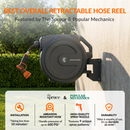 Giraffe Tools 1/2-Inch, 100 Ft. Retractable Garden Hose Reel, UV Resistant