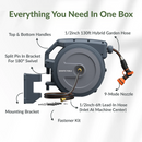 Giraffe Tools 1/2-Inch, 130 Ft. Retractable Garden Hose Reel