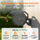 Giraffe Tools 62 Ft.- 155 Ft. Retractable Garden Hose Reel with Adjustable 9-pattern Nozzle