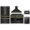 ZLINE 5-Piece Appliance Package - 48-Inch Dual Fuel Range, Hood, Refrigerator with Water Dispenser, Dishwasher, and Microwave Drawer in Black Stainless Steel with Champagne Bronze Accents