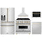 ZLINE 5-Piece Appliance Package - 36-Inch Legacy Autograph Dual Fuel Range, Wall Mount Range Hood, 36-Inch French Door Refrigerator with Water Dispenser, Dishwasher, and 30-Inch Microwave Drawer in Stainless Steel with Gold Accents