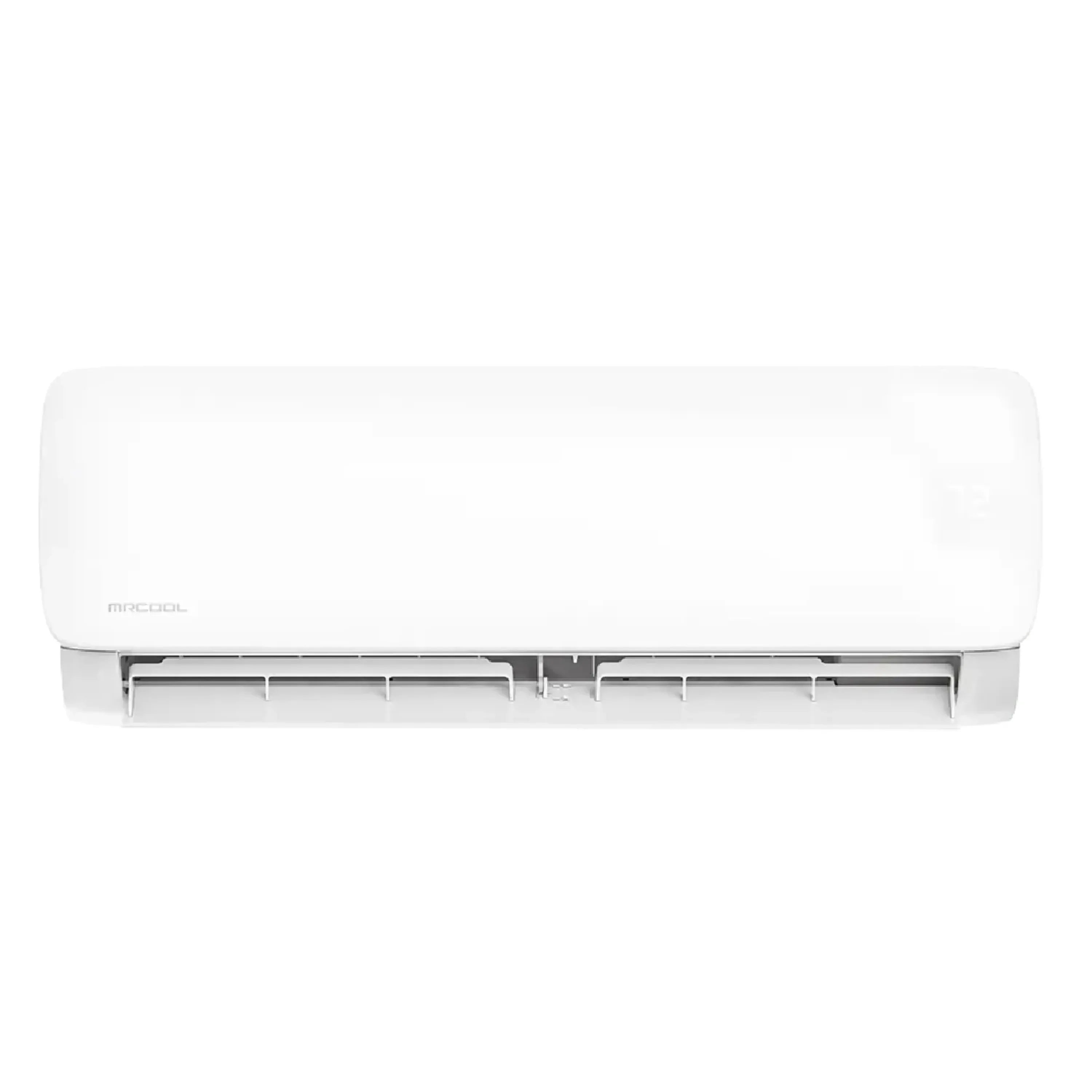 White indoor mini split air handler showing bottom vent louvers