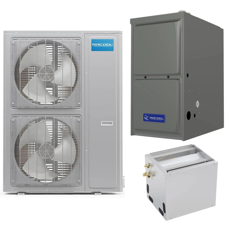 MRCOOL Universal - Central Heat Pump & Gas Furnace Split System - 4-5 Ton, 60K BTU, 96% AFUE - 21" Cabinet - Downflow