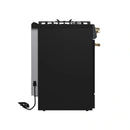 Forno 4-Piece Appliance Package - 30-Inch Espresso Gas Range , Wall Mount Range Hood, 60-Inch Built-In Convertible Refrigerator, and Dishwasher in Black with Antique Brass Handle