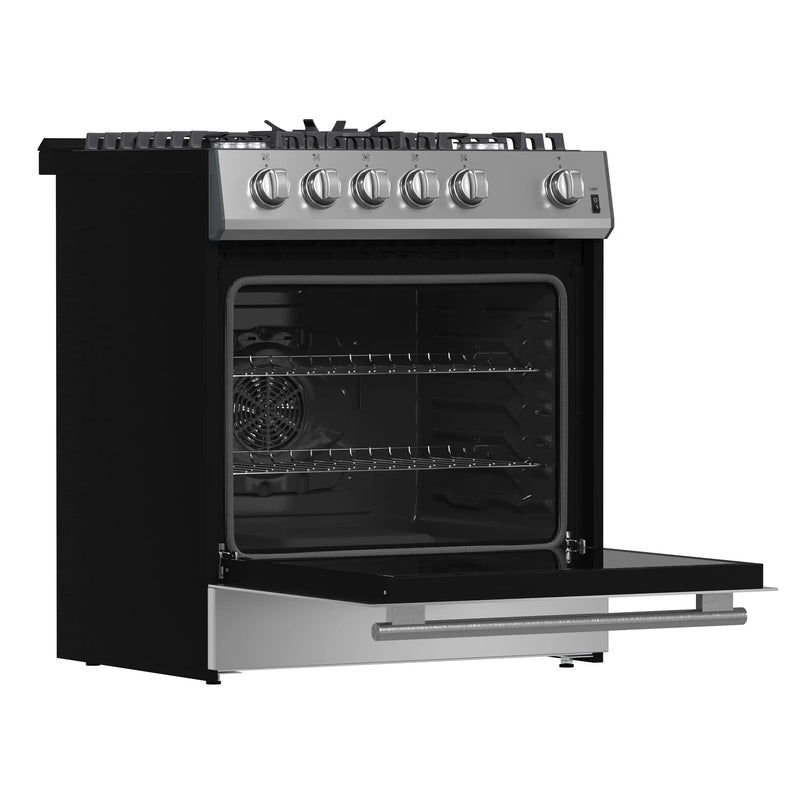 Forno Leonardo Espresso 30-Inch Gas Range in Stainless Steel (FFSGS1116-30)