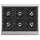 Forno 36-Inch Capriasca Gas Range with 6 Burners, Convection Oven and 120,000 BTUs (FFSGS6260-36)