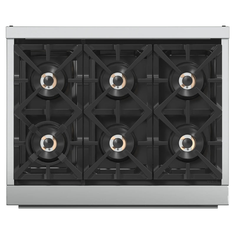 Forno 36-Inch Capriasca Gas Range with 6 Burners, Convection Oven and 120,000 BTUs (FFSGS6260-36)