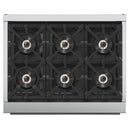 Forno 4-Piece Pro Appliance Package - 36-Inch Gas Range, 60-Inch Pro-Style Refrigerator, Wall Mount Hood, & 3-Rack Dishwasher in Stainless Steel