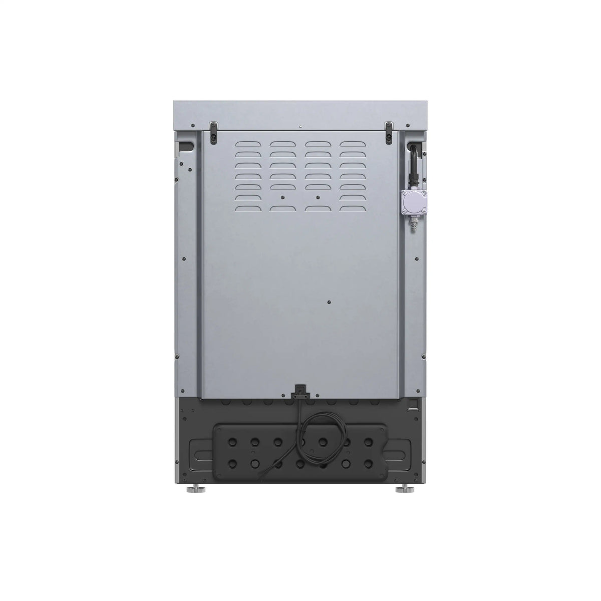 24-inch stainless gas range rear access panel with vents and mounting hardware