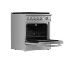 Forno Giovanni 30-inch Gas Range with 5 Gas Burners, 4.32 cu.ft. Convection Gas Oven with Temperature Gauge in Stainless Steel (FFSGS6274-30)