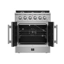 Forno 30-Inch Galiano Gas Range with 5 Gas Burners, 68,000 BTUs, & French Door Gas Oven in Stainless Steel (FFSGS6444-30)