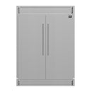 Forno 5-Piece Appliance Package - 48-Inch Dual Fuel Range, Wall Mount Range Hood, 60-Inch Refrigerator, Dishwasher, and 30-Inch Microwave Drawer in Stainless Steel
