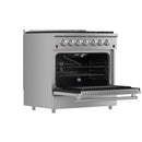 Forno Galiano 36-Inch  Gas Range with 6 Burners and Gas Convection Oven (FFSGS6244-36)