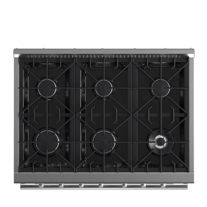 Forno Galiano 36-Inch  Gas Range with 6 Burners and Gas Convection Oven (FFSGS6244-36)