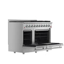 Forno 4-Piece Appliance Package - 48-Inch Gas Range, Wall Mount Range Hood, 60-Inch Built-In Convertible Refrigerator, and Dishwasher in Stainless Steel