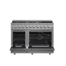 Forno 4-Piece Appliance Package - 48-Inch Gas Range, Wall Mount Range Hood, 60-Inch Built-In Convertible Refrigerator, and Dishwasher in Stainless Steel