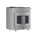 Forno Massimo 30-Inch French Door Gas Range in Stainless Steel (FFSGS6439-30)