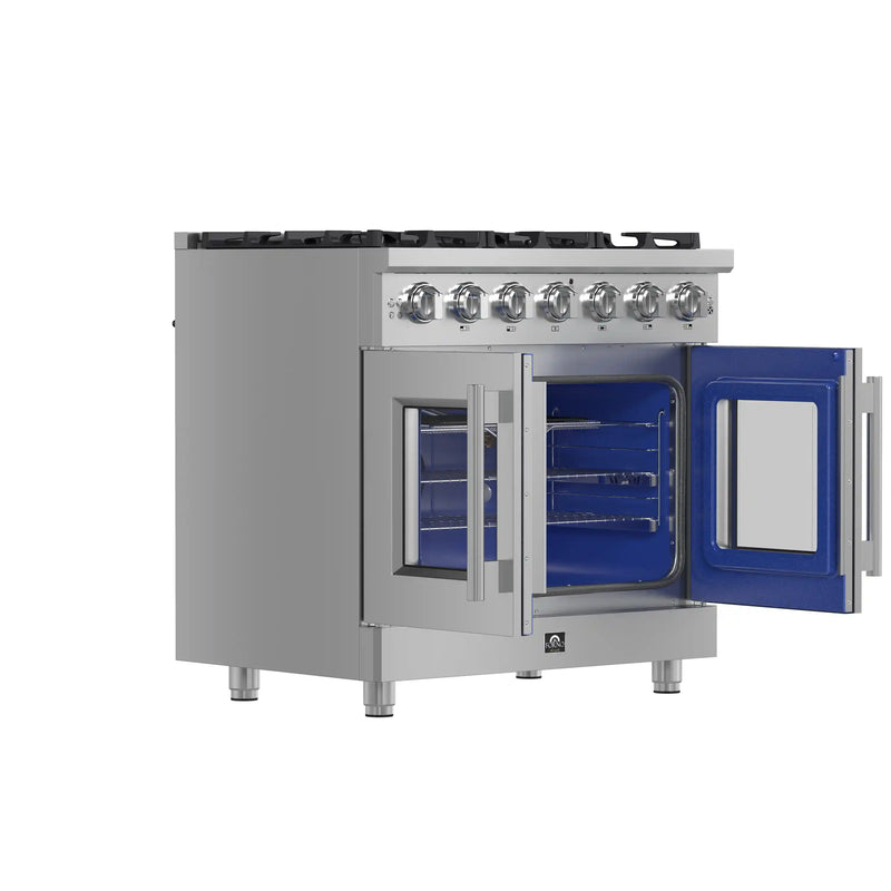 Forno Massimo 36-Inch French Door Gas Range in Stainless Steel (FFSGS6439-36)