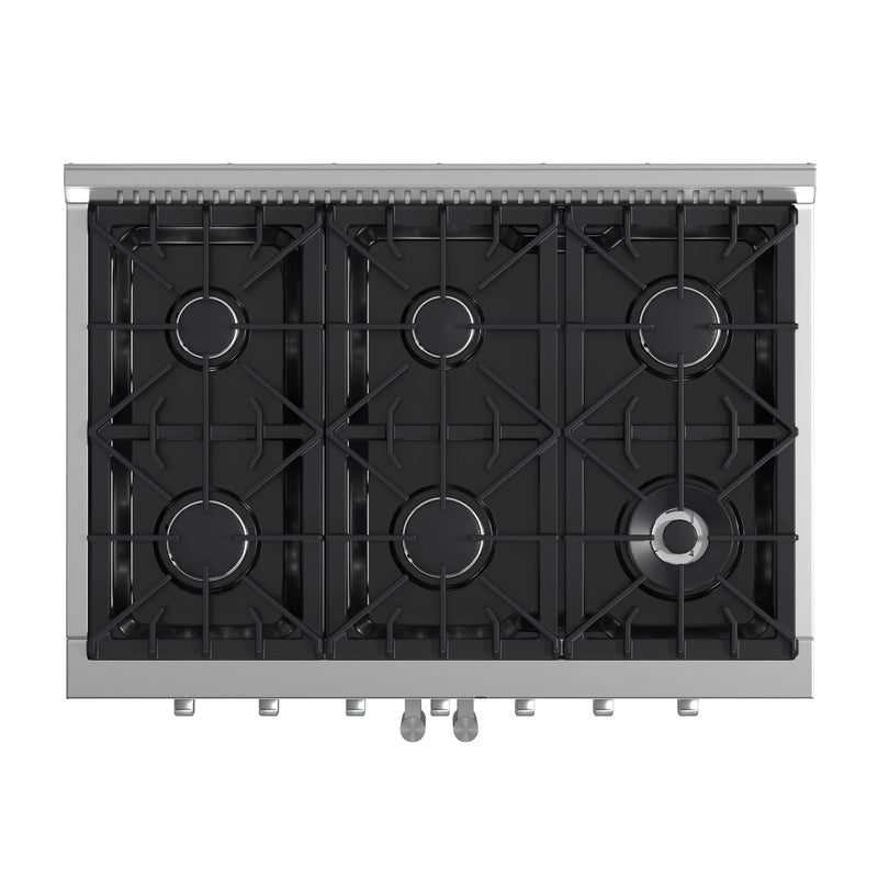 Forno 36-Inch Galiano Gas Range with 6 Gas Burners, 83,000 BTUs, & French Door Gas Oven in Stainless Steel (FFSGS6444-36)