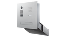 DoorBird Wall Pass-Through Letterbox System with D2101KH IP Video Door Station, 1 Keypad, 1 Call Button