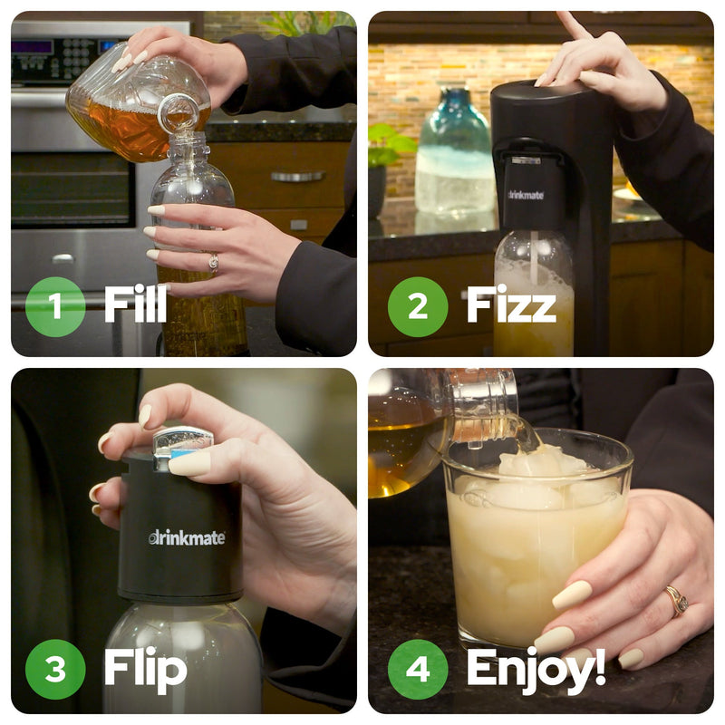 Drinkmate OmniFizz Sparkling Water and Soda Maker Without CO2 Cylinder