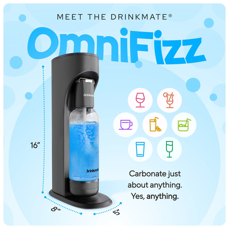 Drinkmate OmniFizz Sparkling Water and Soda Maker Without CO2 Cylinder