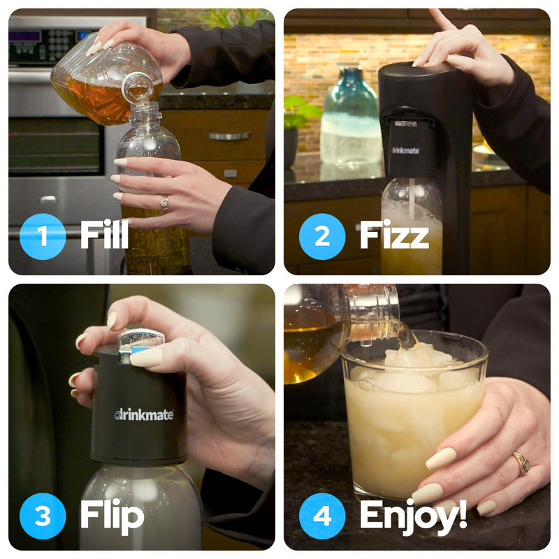 Drinkmate OmniFizz Sparkling Water and Soda Maker Without CO2 Cylinder