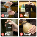 Sparkling water soda maker in use: pour and enjoy from the PET bottle