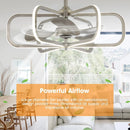 Parrot Uncle 30-Inch Theron Modern DC Motor Downrod Mount Reversible Ceiling Fan with LED Lighting and Remote Control (BBA535406CA110V)