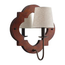 Parrot Uncle 1-Light Rustic Iron Wood Wall Sconce Lighting (BBB0108-1)