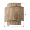 Parrot Uncle 1-Light Farmhouse Rattan Wall Sconce Lighting (BBB9222-1)