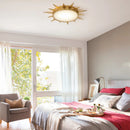 Parrot Uncle 25-Inch Dana Vintage Golden Sunburst Flush Mount LED Light (BBC3002)