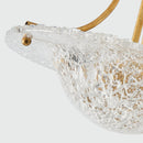 Parrot Uncle 16-Inch Page 3-Light Vintage Golden Semi-Flush Mount Ceiling Light (BBC3003GD)