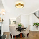 Parrot Uncle 20-Inch Joyce 5-Light Vintage Golden Semi-Flush Mount Ceiling Light (BBC3004)