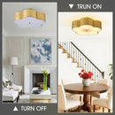 Parrot Uncle 20-Inch Joyce 5-Light Vintage Golden Semi-Flush Mount Ceiling Light (BBC3004)