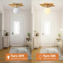 Parrot Uncle 18-Inch Iris 1-Light Golden Semi-Flush Mount Ceiling Light (BBC3008)