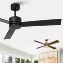 Parrot Uncle 52-Inch DC Motor 3 Blades Modern Downrod Mount Ceiling Fan