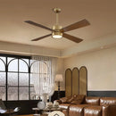 Parrot Uncle 52-Inch Bucholz Industrial Dimmable RGB LED Ceiling Fan with Remote and APP Control