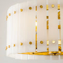 Parrot Uncle 4-Light Modern Drum Marble Semi Flush Mount Ceiling Light (BBD3009)