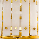 Parrot Uncle 4-Light Modern Drum Marble Semi Flush Mount Ceiling Light (BBD3009)