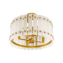Parrot Uncle 4-Light Modern Drum Marble Semi Flush Mount Ceiling Light (BBD3009)