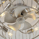 Parrot Uncle 20-Inch Silver Flush Mount Ceiling Fan with Light APP and Remote Control (BBF3001)