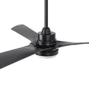 Parrot Uncle 52-Inch Ivy Industrial Downrod Mount LED Ceiling Fan with Remote Control (BBF6024BK)