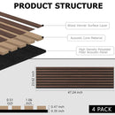 Parrot Uncle 4-Piece Pack Veneer Sound Acoustic Wood Wall Panels